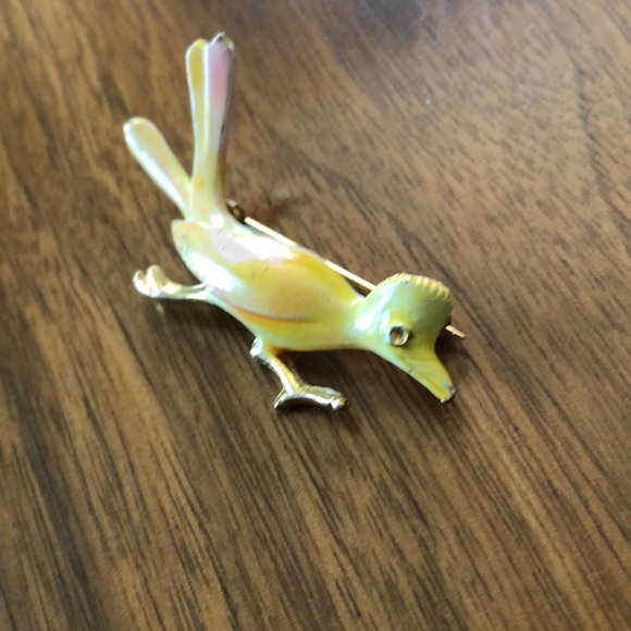 Vintage Jewelry Vintage Enamel Roadrunner Pin Brooch Poshmark